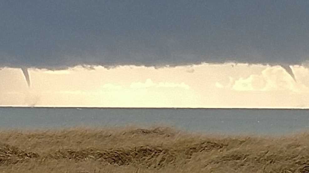 Two waterspouts were spoted off Ocean Shores on Thursday afternoon.