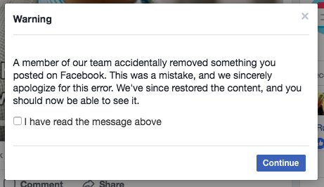 facebook mistake