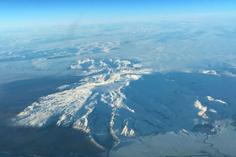 The new caldera can be seen clearly on this image.