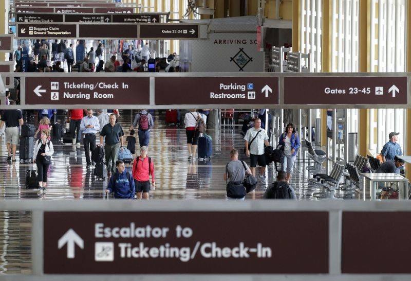 People at airport