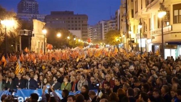 Valencia demonstration manifestación