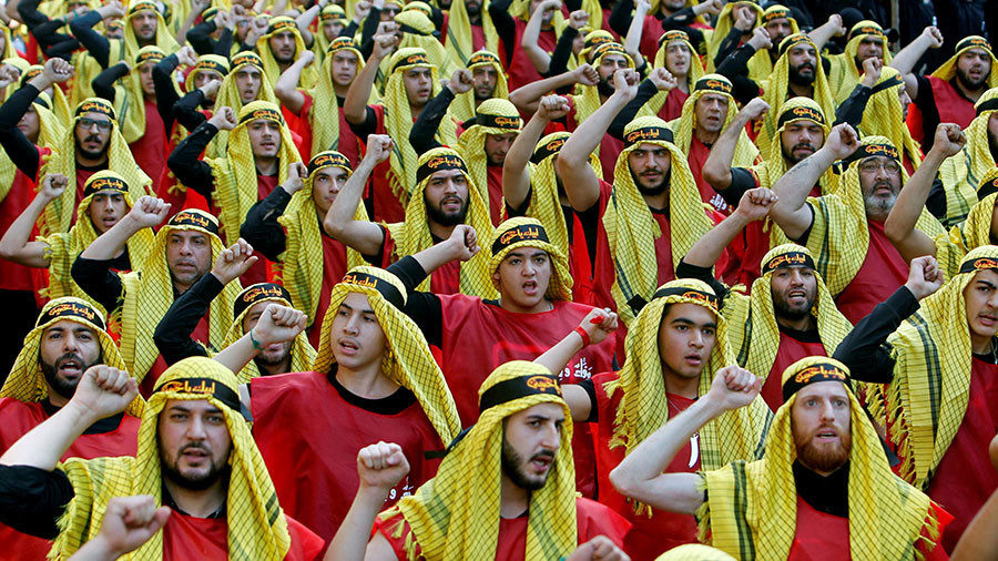 Click to enlarge Lebanon Hezbollah supporters