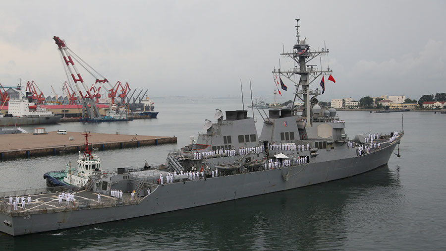 Click to enlarge USS Benfold, a guided-missile destroyer
