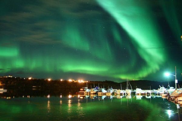 The aurora borealis in Canada