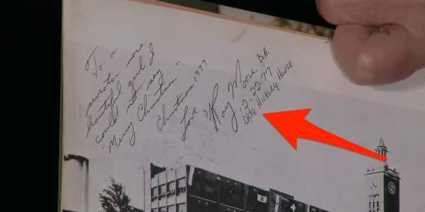Click to enlarge forged signature Beverly Young yearbook Roy Moore