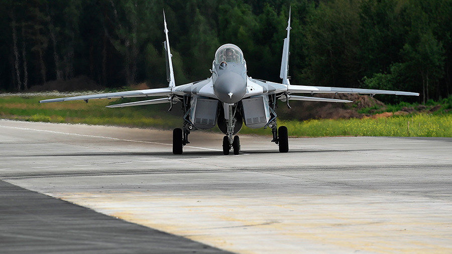 An MiG multipurpose fighter jet
