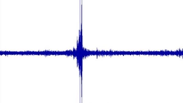A sound graph from the U.S. Geological Survey's Lakeview Retreat near Centreville, Alabama, shows a loud boom heard over Alabama at about 1:39 p.m. CST on Nov. 14, 2017.