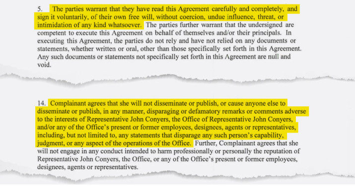 Click to enlarge harassment complaint
