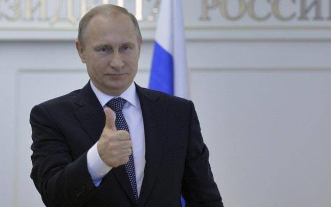 Putin thumbs up
