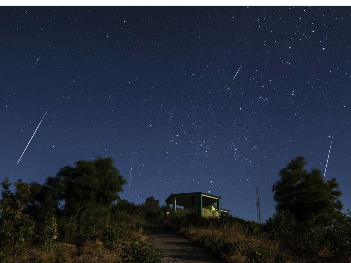 Click to enlarge A view of the Geminid meteor shower Asim Patel/Wikimedia