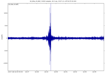 Click to enlarge Seismograph Alabama boom