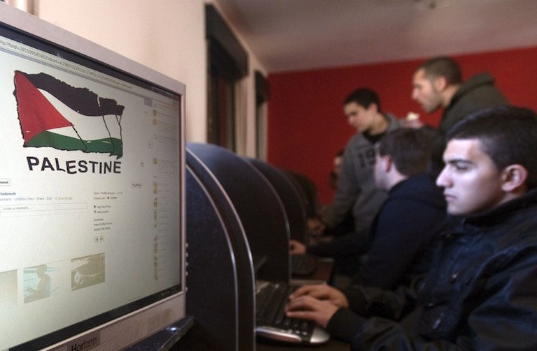 Click to enlarge Palestinians social media