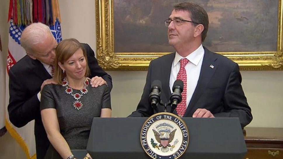 Click to enlarge Joe Biden on Ashton Carter's Wife