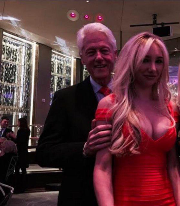 bill clinton with blonde