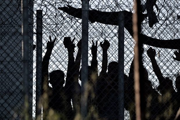 Moria denetion center, Greece protests