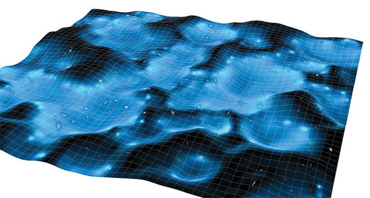UNEVEN TERRAIN Universe simulations that consider general relativity (one shown) may shift knowledge of the cosmos.