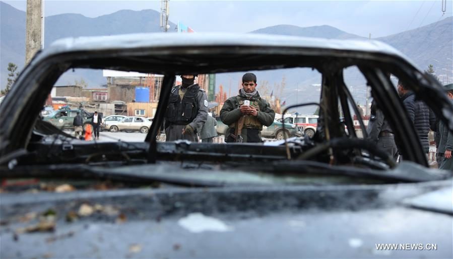 Click to enlarge Afghan security forces inspect