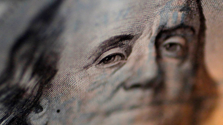 Click to enlarge A portrait of Benjamin Franklin on a US One-hundred dollar bill