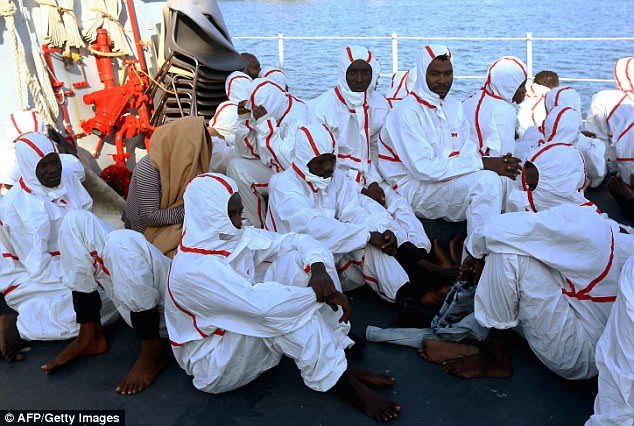 Click to enlarge African migrants
