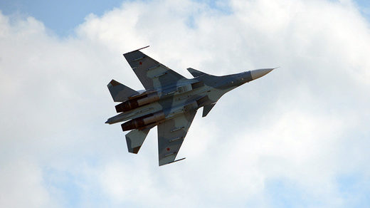 A Sukhoi Su-30 fighter jet