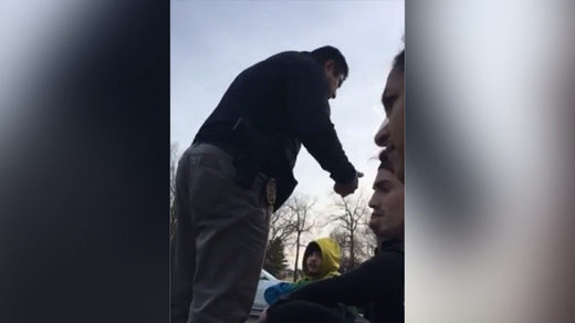 US: Policeman caught on camera detaining teens "because you're white" (video)
