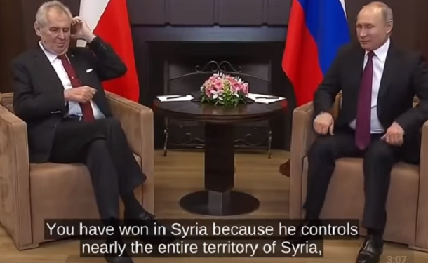 Click to enlarge Czech prez. Zeman with Putin