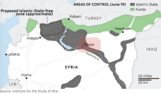 Areas of control Syria June 2017