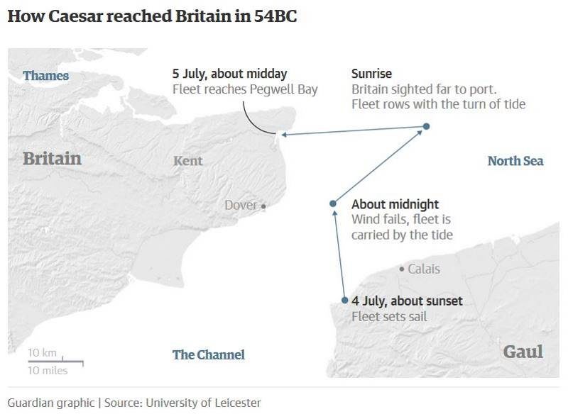 Click to enlarge caesar invade britain map