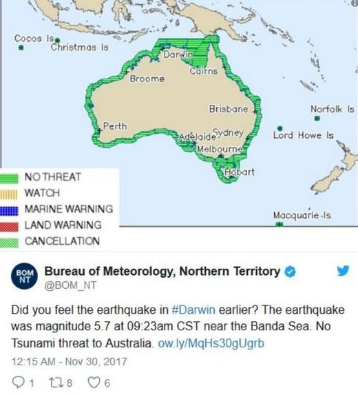 Click to enlarge Banda Sea quake