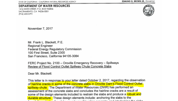 Click to enlarge Dept. water resources Oroville Dam