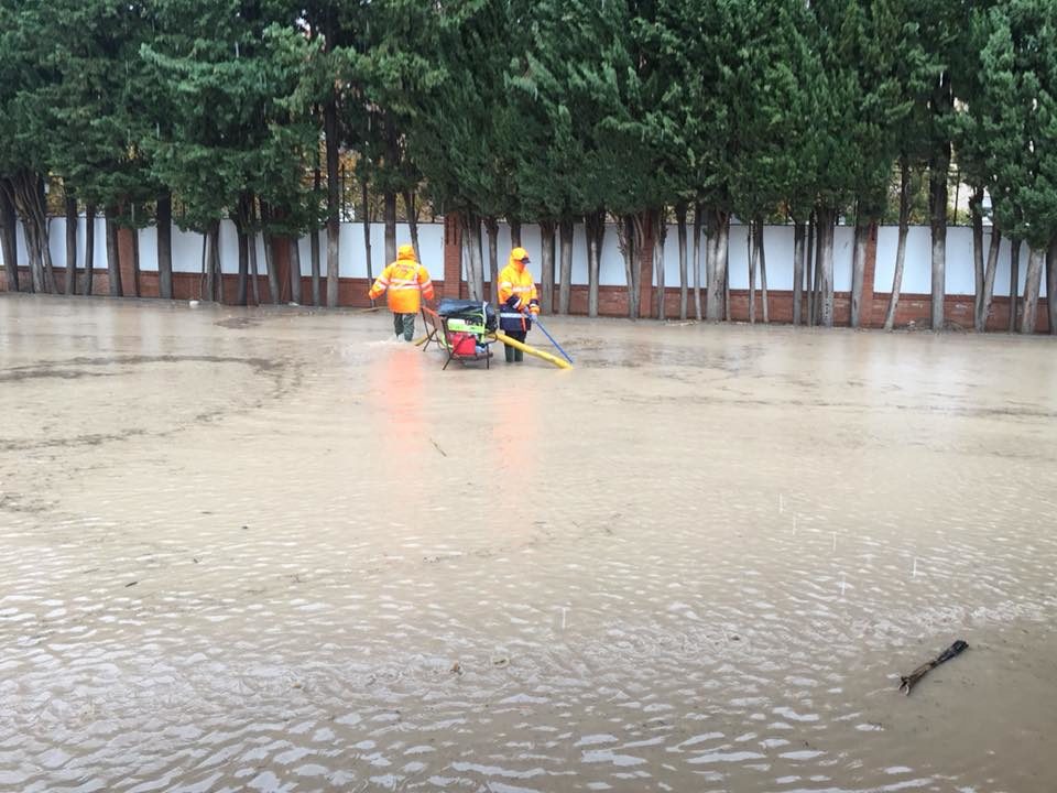 Flood damage in Campillos, Spain, November 2017.