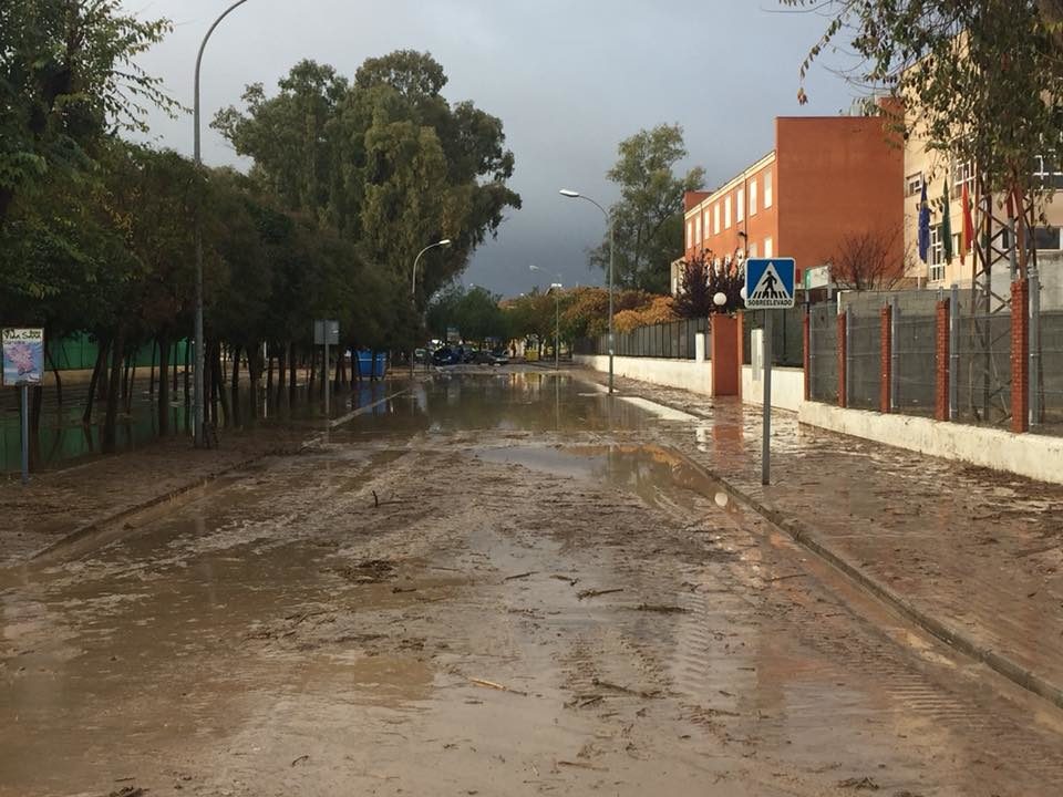 Flood damage in Campillos, Spain, November 2017