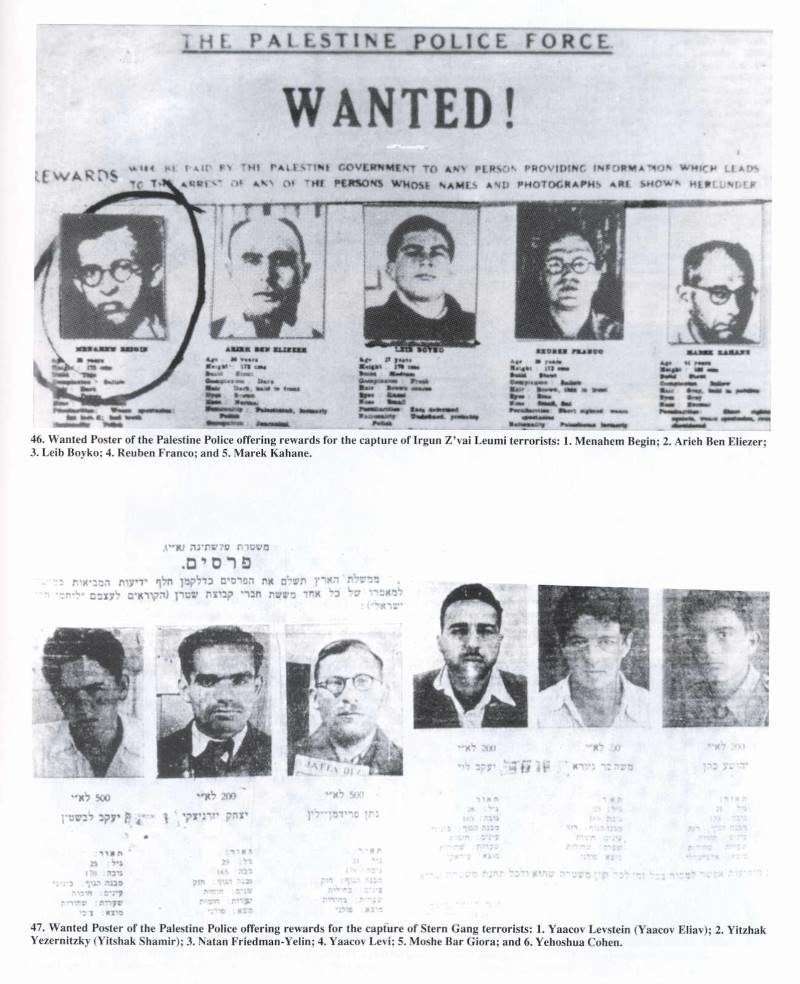 zionist terrorism wanted poster stern gang