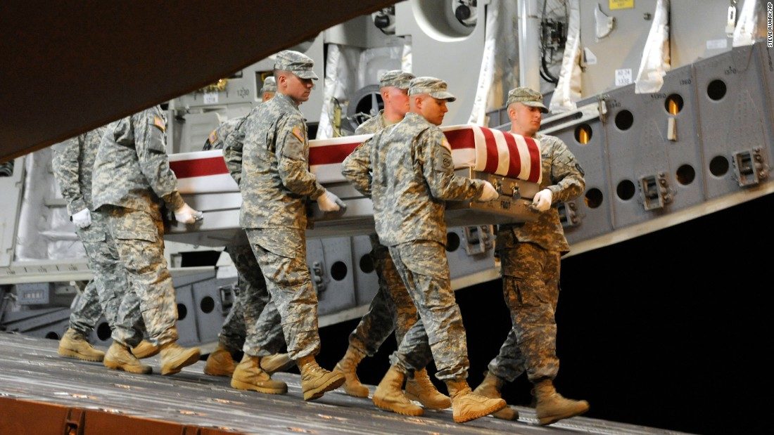 US soldiers coffin