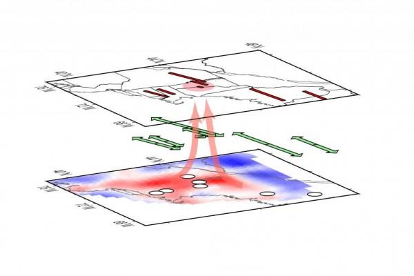 Seismic data revealed a rising balloon of warm rock beneath New England