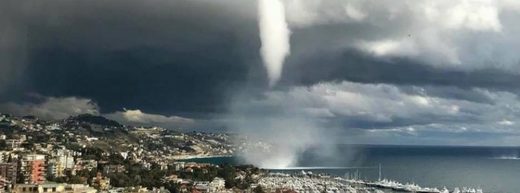 Waterspout in San Remo, Italy