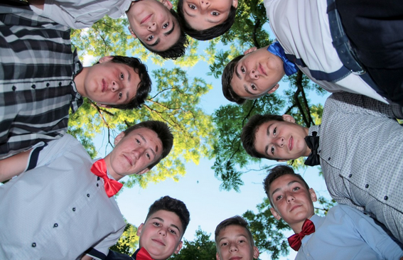boys in circle