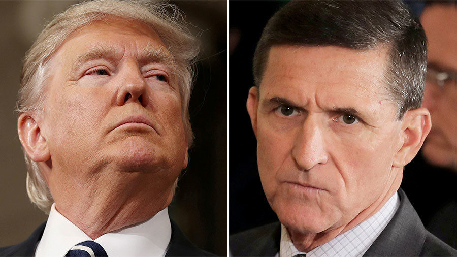 US President Donald Trump and Michael Flynn