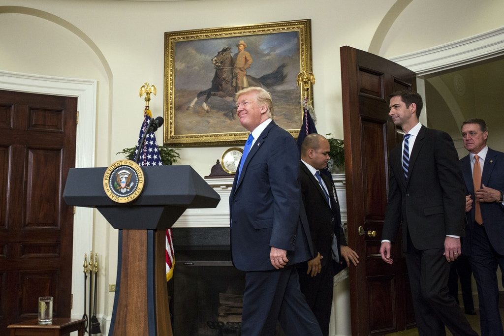 Donald Trump and Sen. Tom Cotton