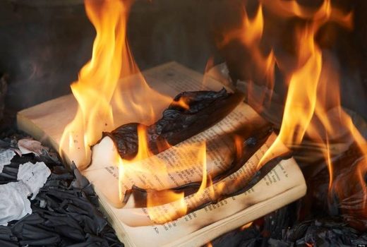 burning book