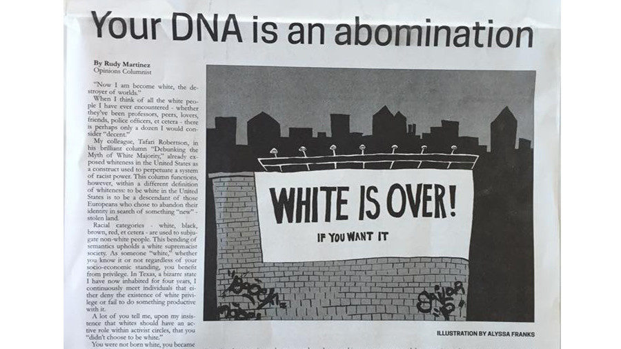 anti white article