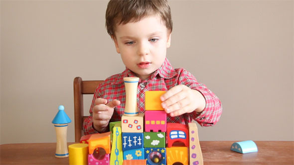boy with blocks