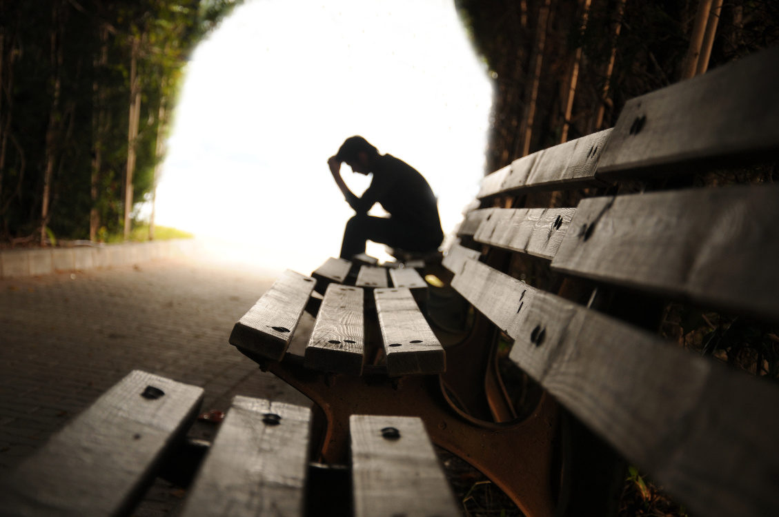 Man sitting on bench