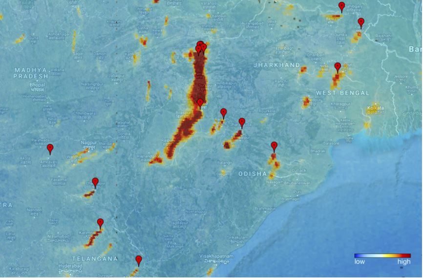 Click to enlarge Pollution over India