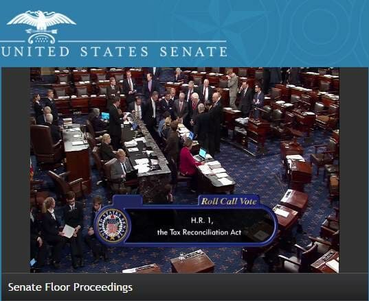 Click to enlarge senate floor proceedings