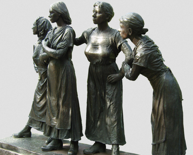 women gossiping art