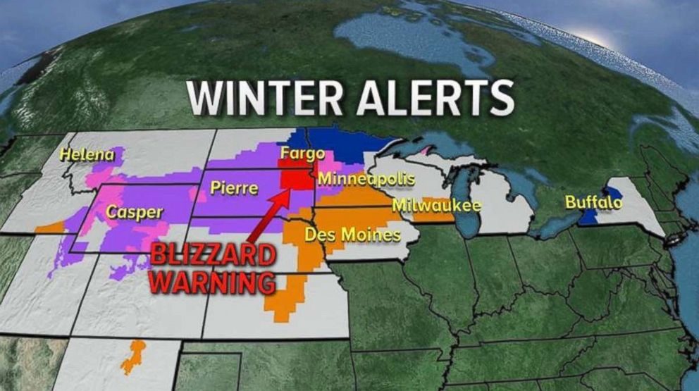 winter snow alerts Western US Dec 2017