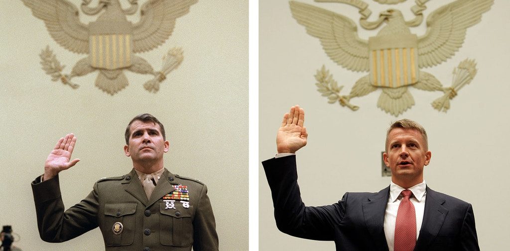 Click to enlarge Oliver North Erik Prince testify Congress