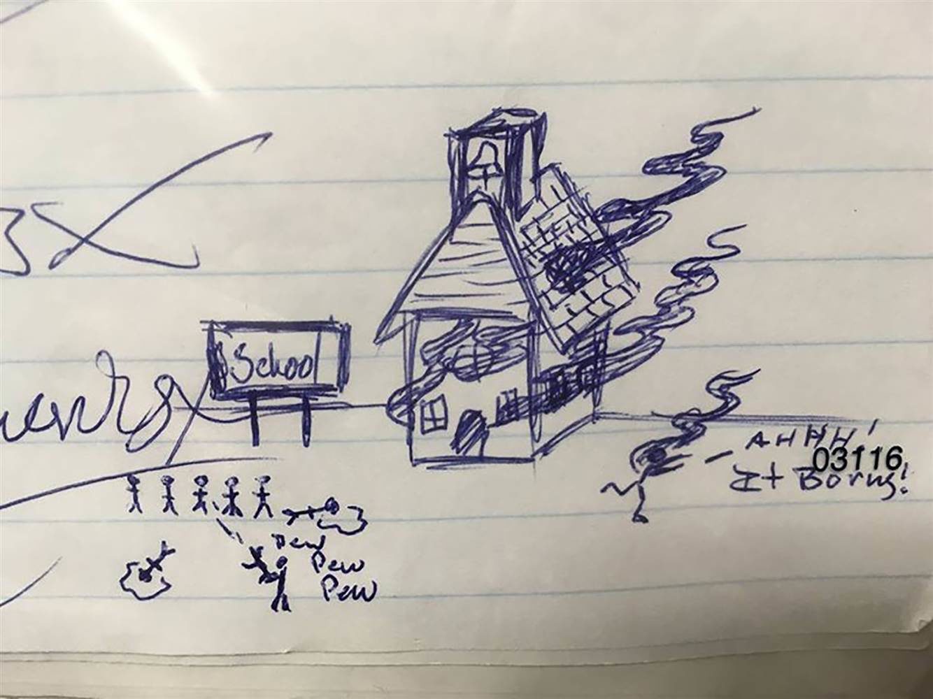 school shooting drawing