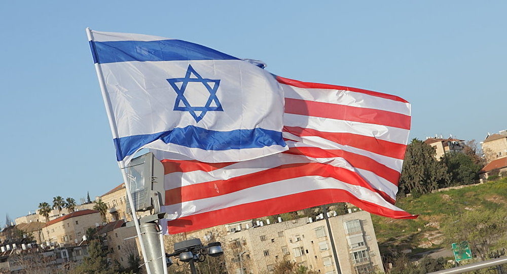 US Israeli flags